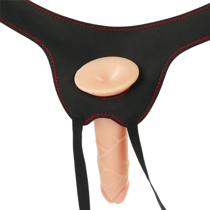 5-Majtki strap-on w zestawie z wibrującym dildo 19cm-5