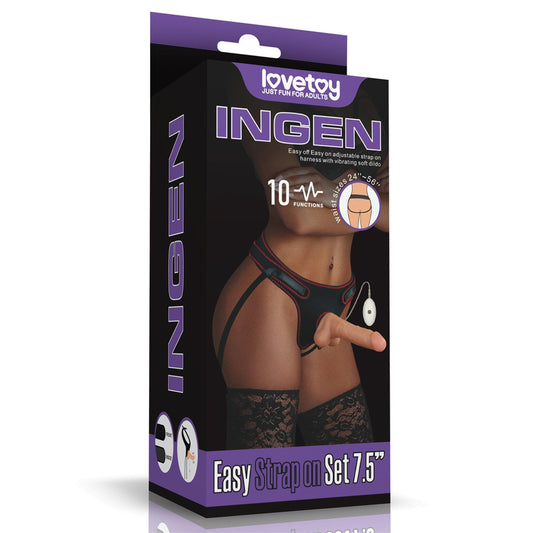 1-Majtki strap-on w zestawie z wibrującym dildo 20cm-1
