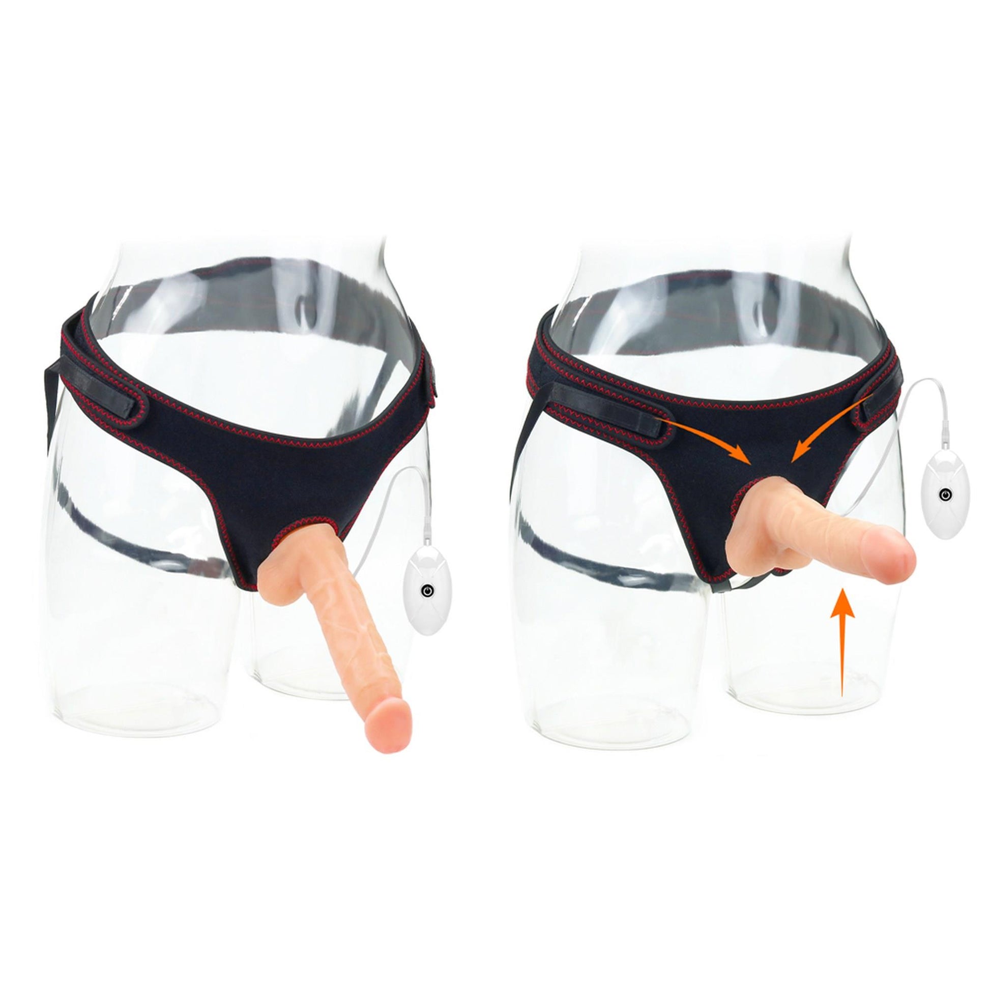 11-Majtki strap-on w zestawie z wibrującym dildo 20cm-11