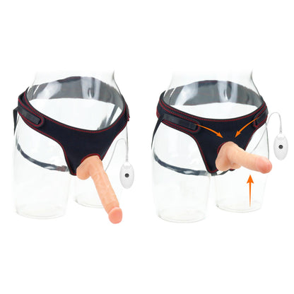 11-Majtki strap-on w zestawie z wibrującym dildo 20cm-11