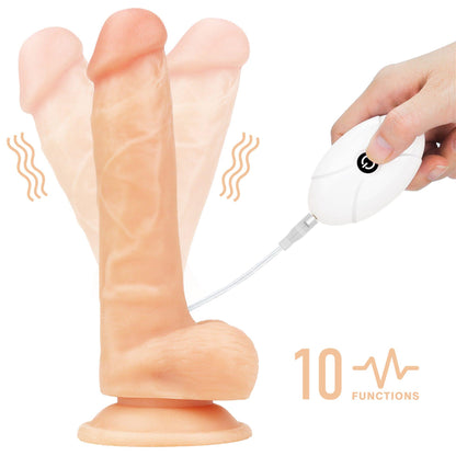 16-Majtki strap-on w zestawie z wibrującym dildo 20cm-16