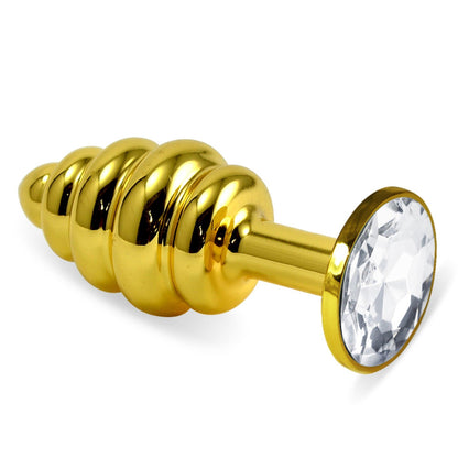 1-Gold Spiral Plug Clear-1