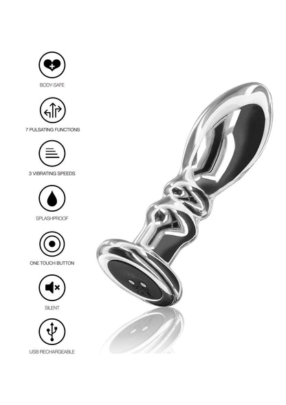 4-Buttplug Vibr. Ribbed Medium Silver-4