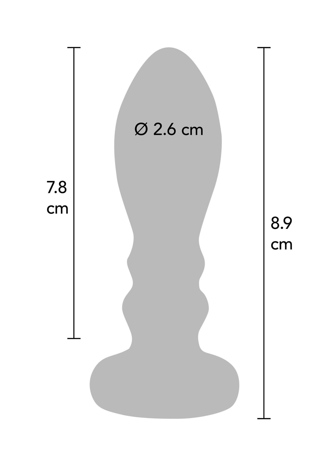 5-Buttplug Vibr. Ribbed Medium Silver-5