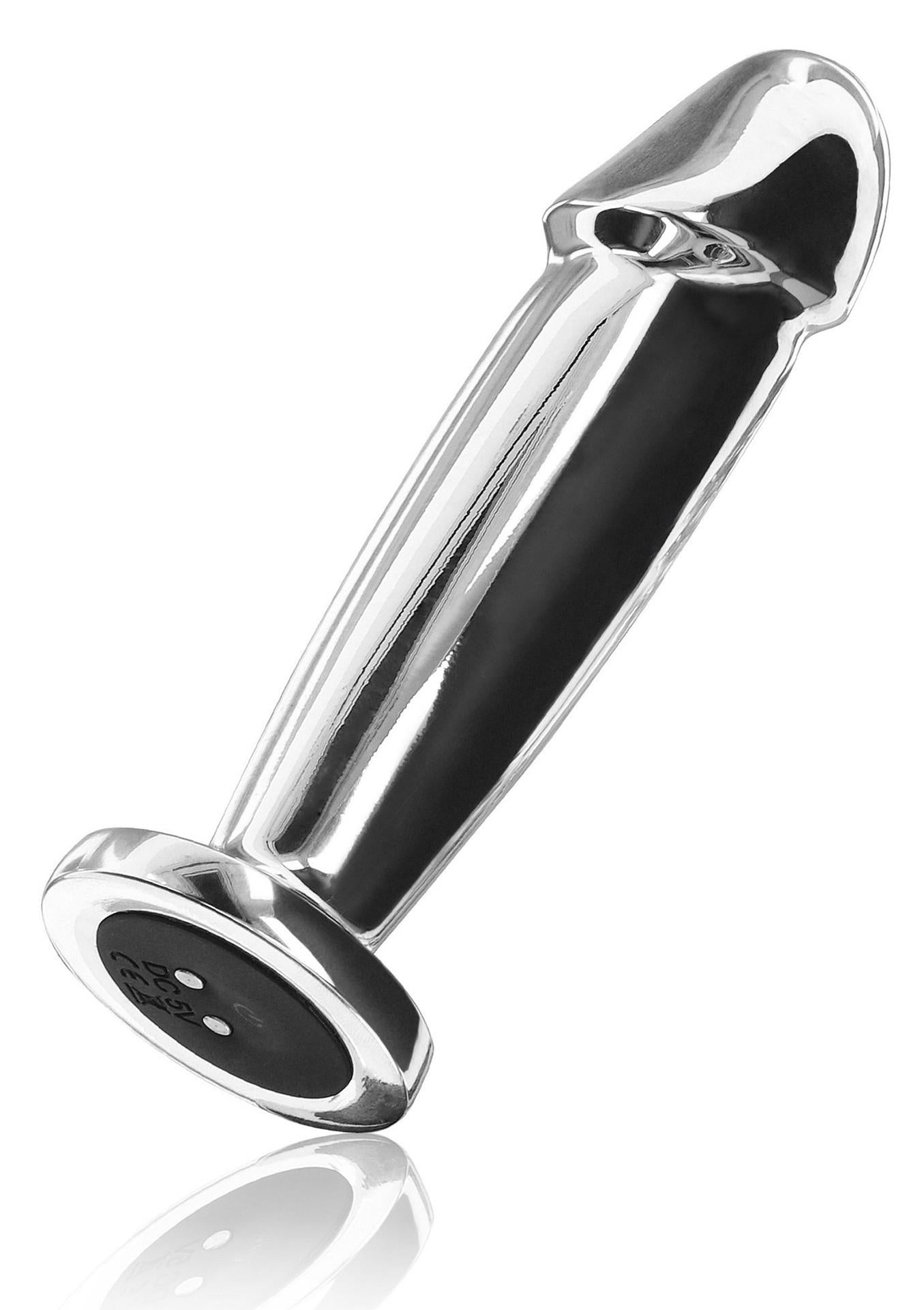 1-Buttplug Vibr. Penis Silver-1