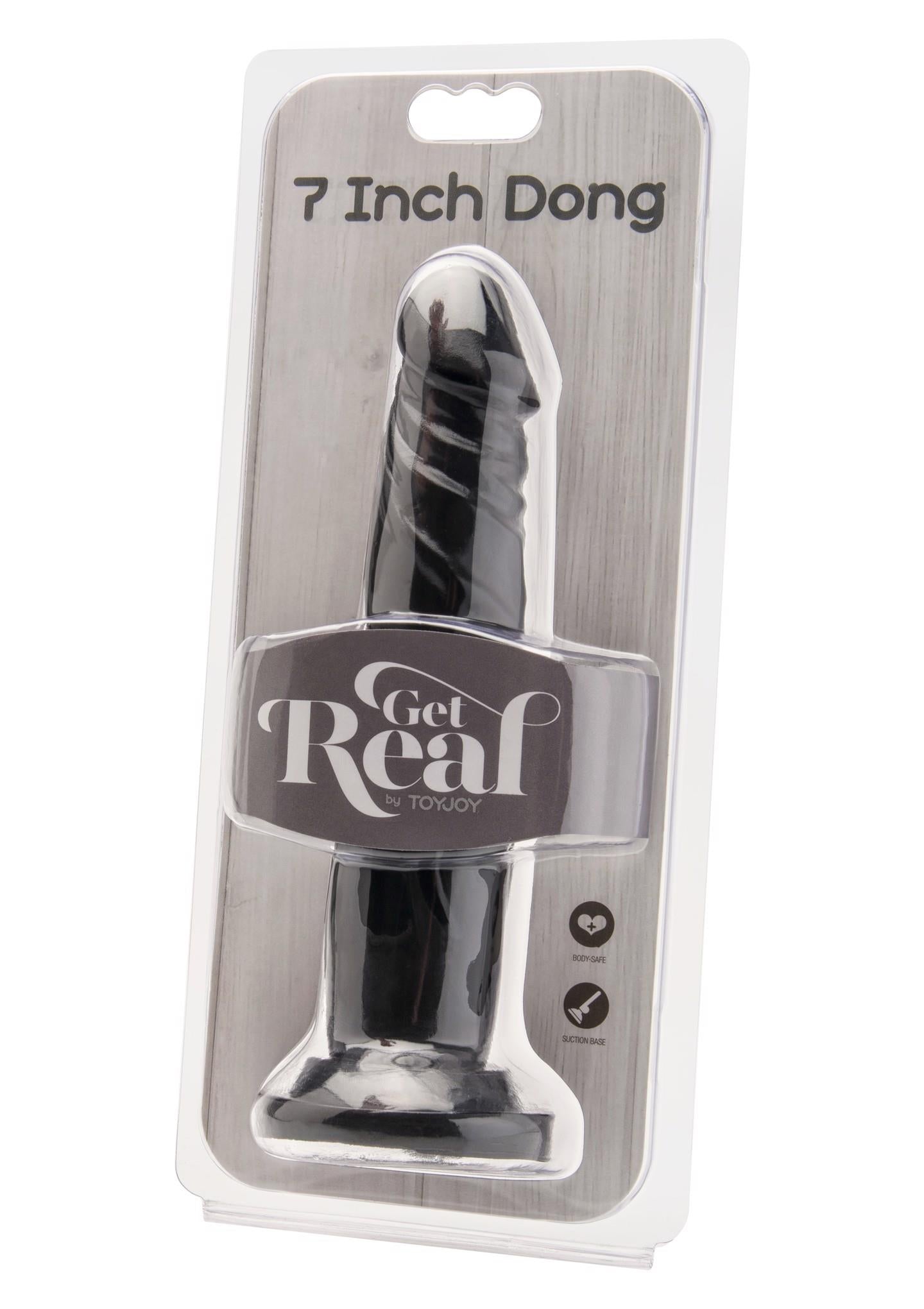 4-Dildo naturalne sztuczny czarny penis członek 18cm-4