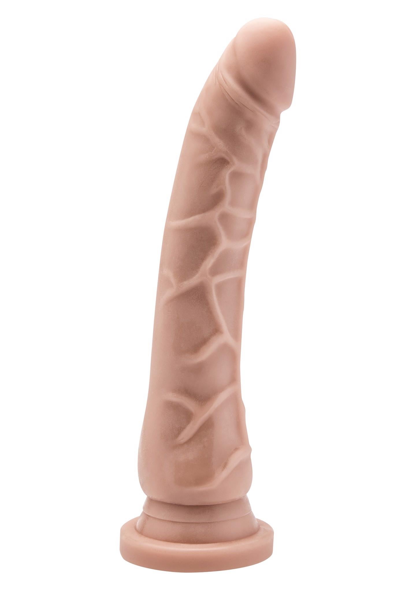 1-Smukłe zgrabne dildo z żyłami naturalny penis 20cm-1