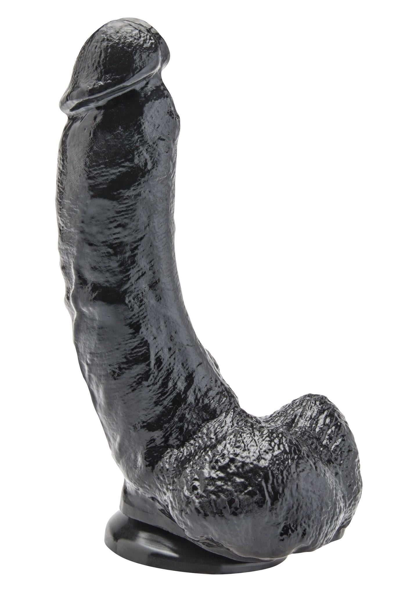 2-Dildo czarne realistyczny penis przyssawka 20cm-2