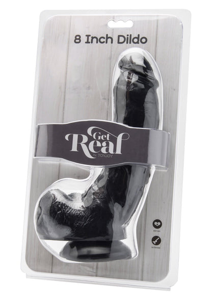 4-Dildo czarne realistyczny penis przyssawka 20cm-4