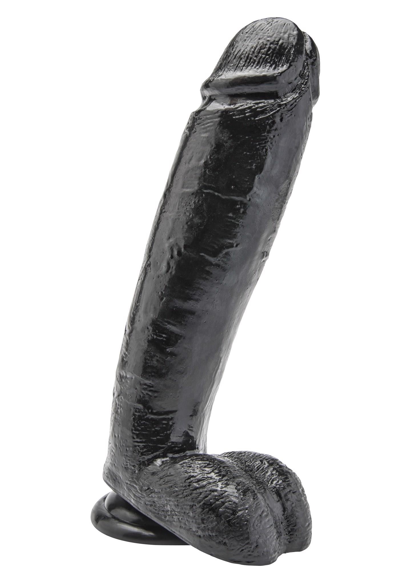 1-Dildo naturalne sztuczny czarny penis członek 25cm-1