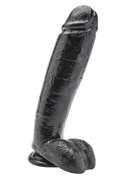 1-Dildo naturalne sztuczny czarny penis członek 25cm-1