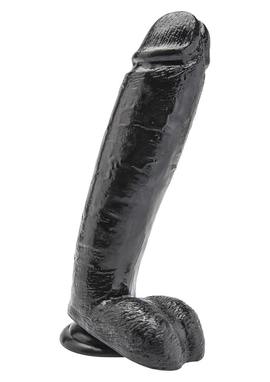 1-Dildo naturalne sztuczny czarny penis członek 25cm-1