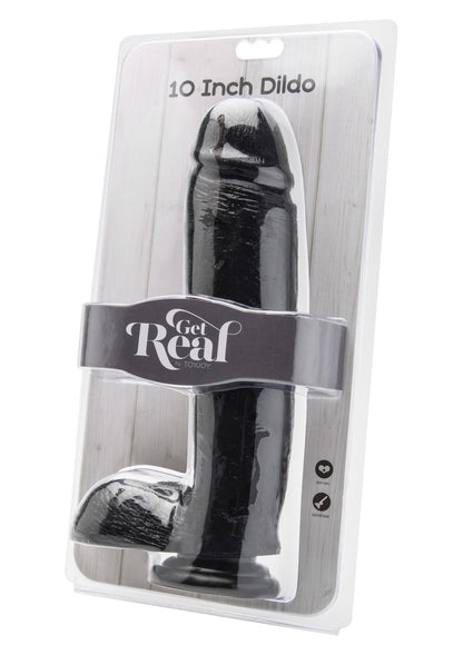3-Dildo naturalne sztuczny czarny penis członek 25cm-3