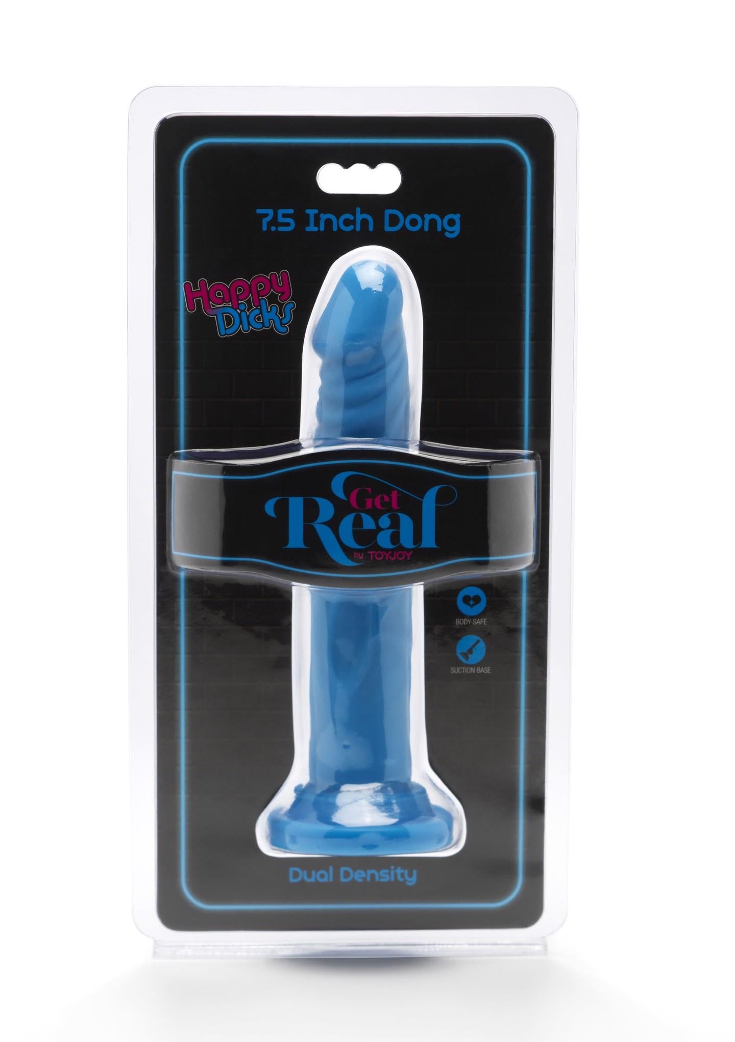 2-Niebieskie silikonowe dildo z przyssawką 19 cm-2