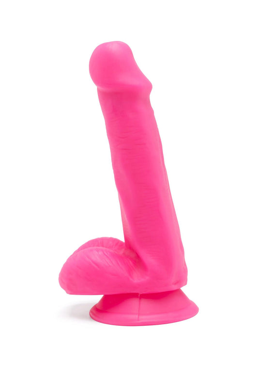 1-Silikonowy penis dildo z jądrami przyssawką 15cm-1