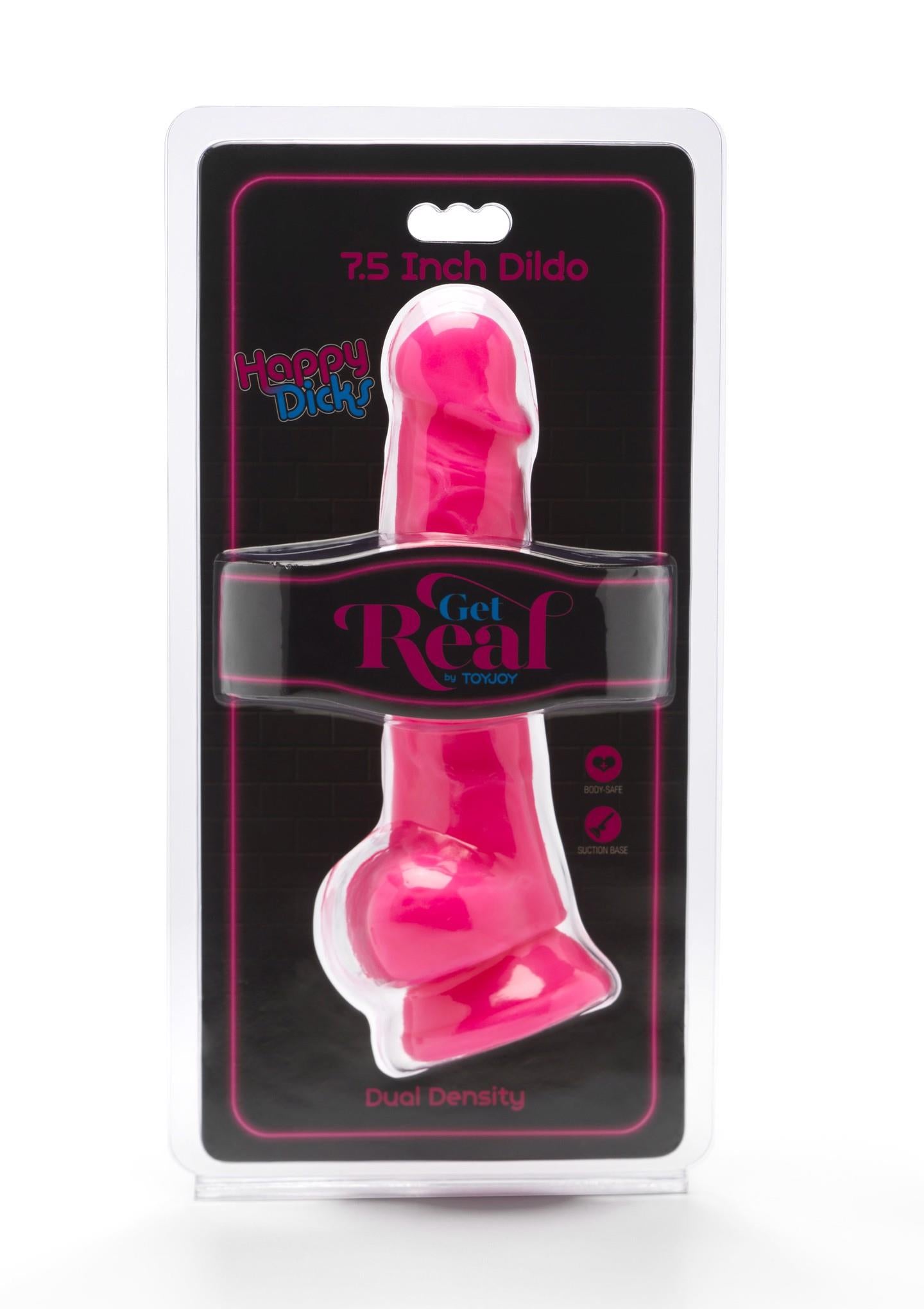 2-Sztuczny członek dildo z jądrami realistyczny 19cm-2