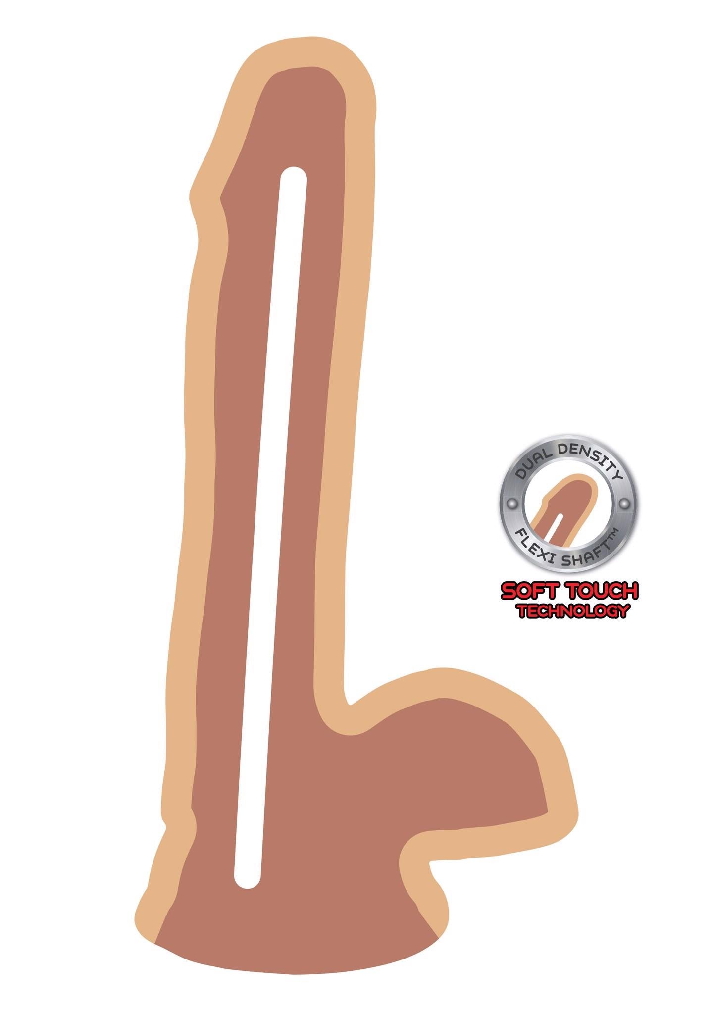 3-Dual density dildo6 inch balls-3