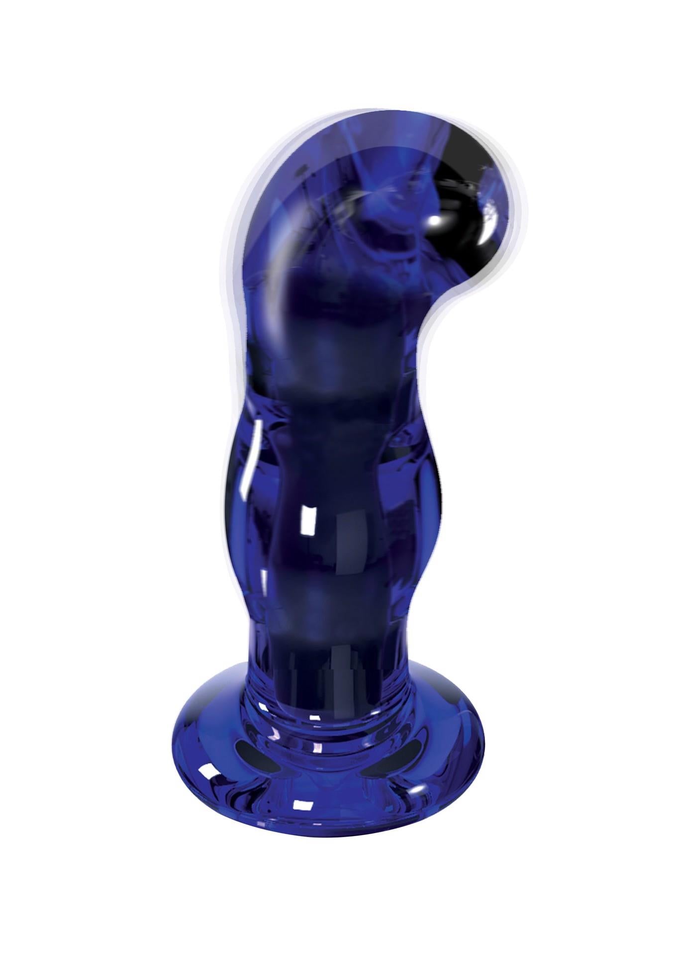 9-Szklany wibrujący korek analny plug 5 trybów 11 cm-9