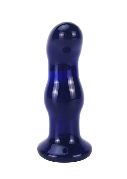 2-Szklany wibrujący korek analny plug 5 trybów 11 cm-2