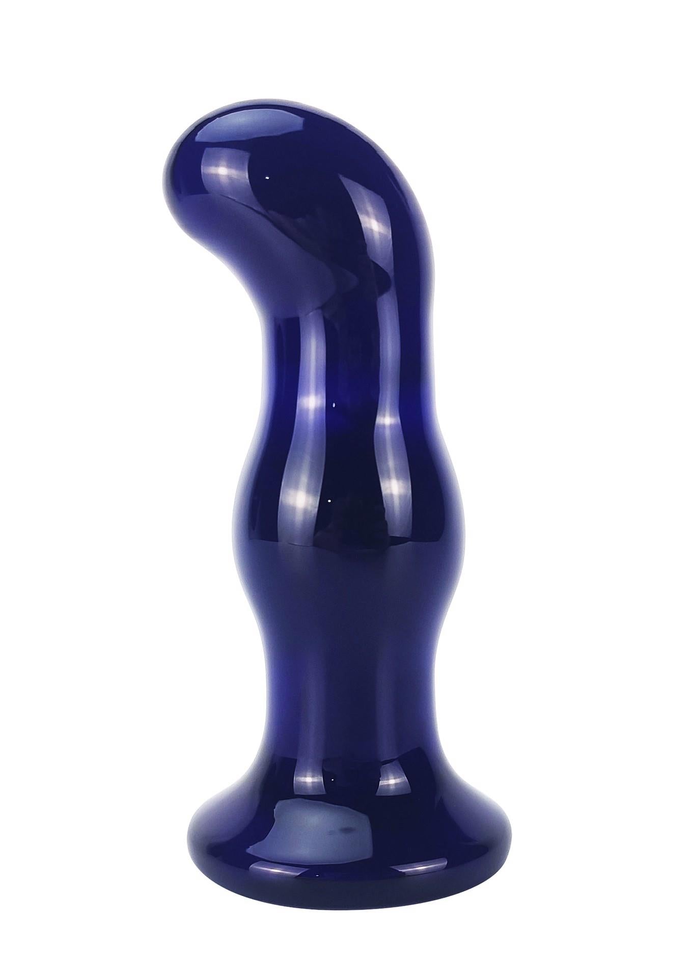 3-Szklany wibrujący korek analny plug 5 trybów 11 cm-3