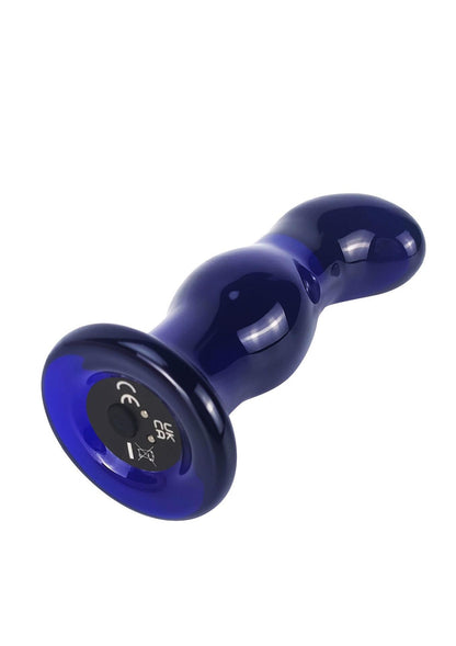7-Szklany wibrujący korek analny plug 5 trybów 11 cm-7