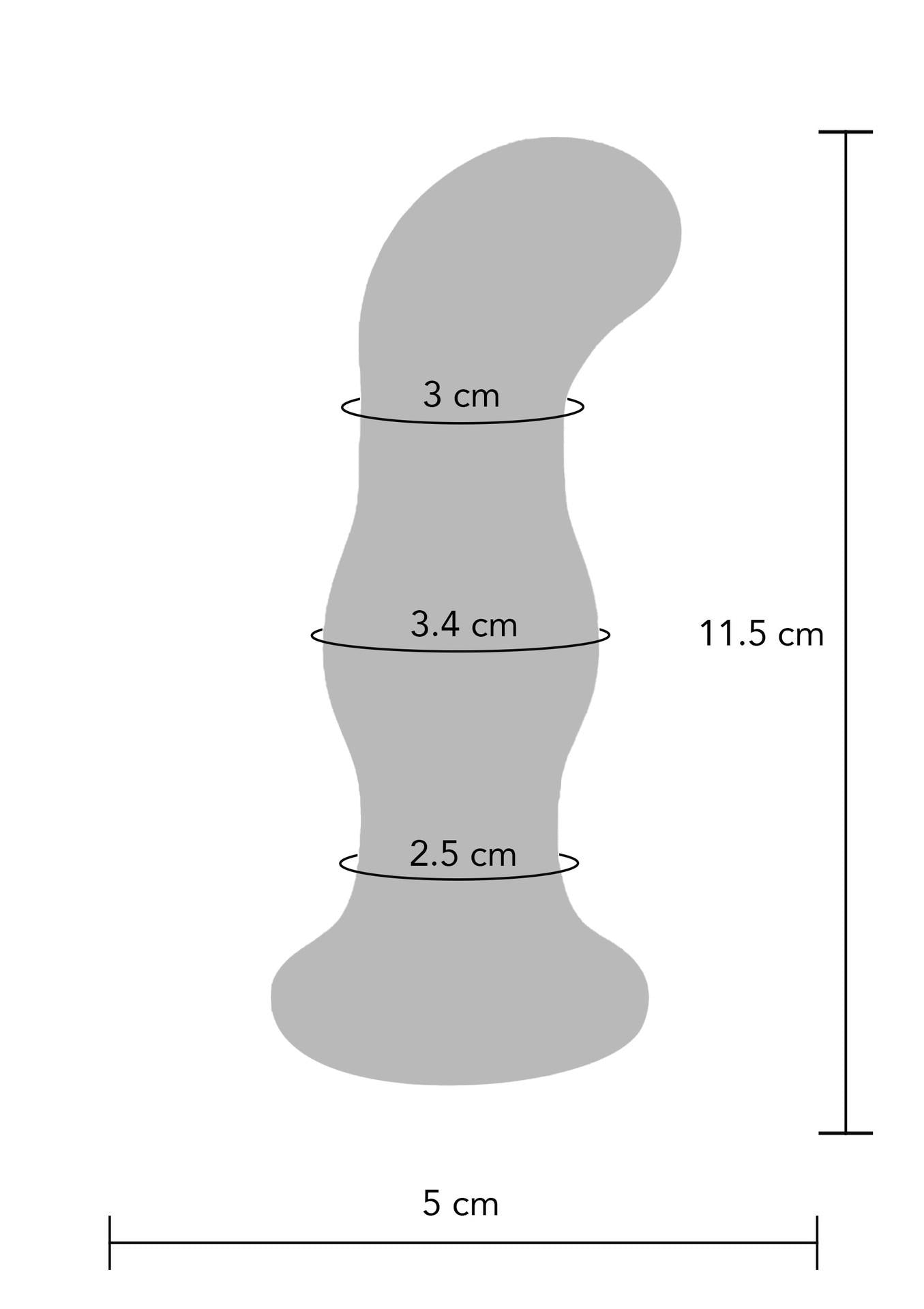 8-Szklany wibrujący korek analny plug 5 trybów 11 cm-8