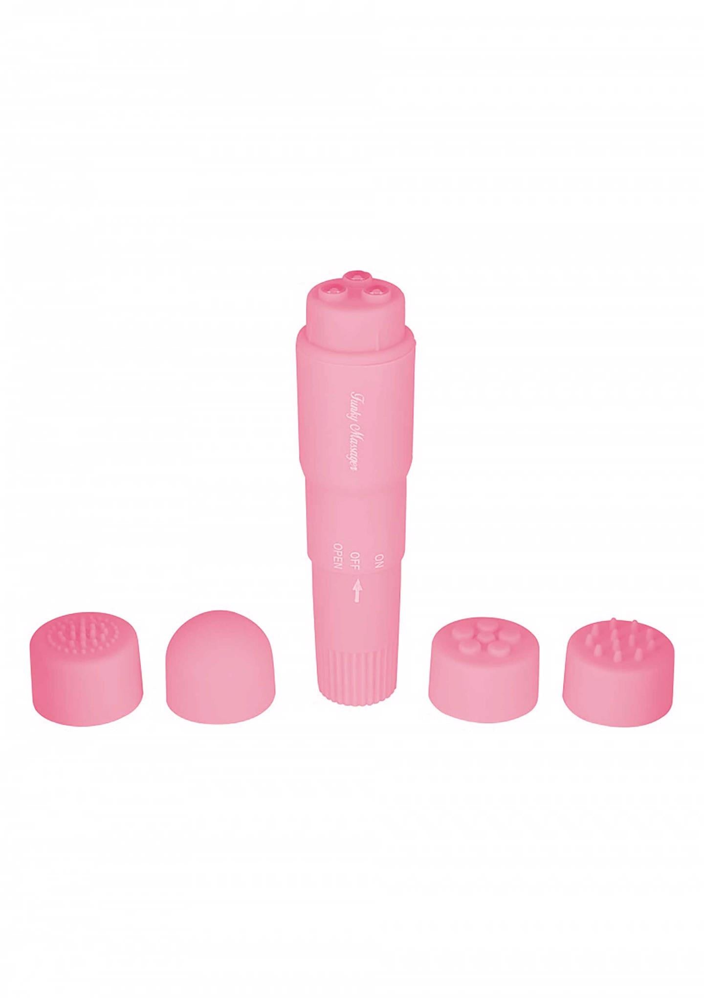 1-Mały masażer łechtaczki mini wibator 4 końcówki-1