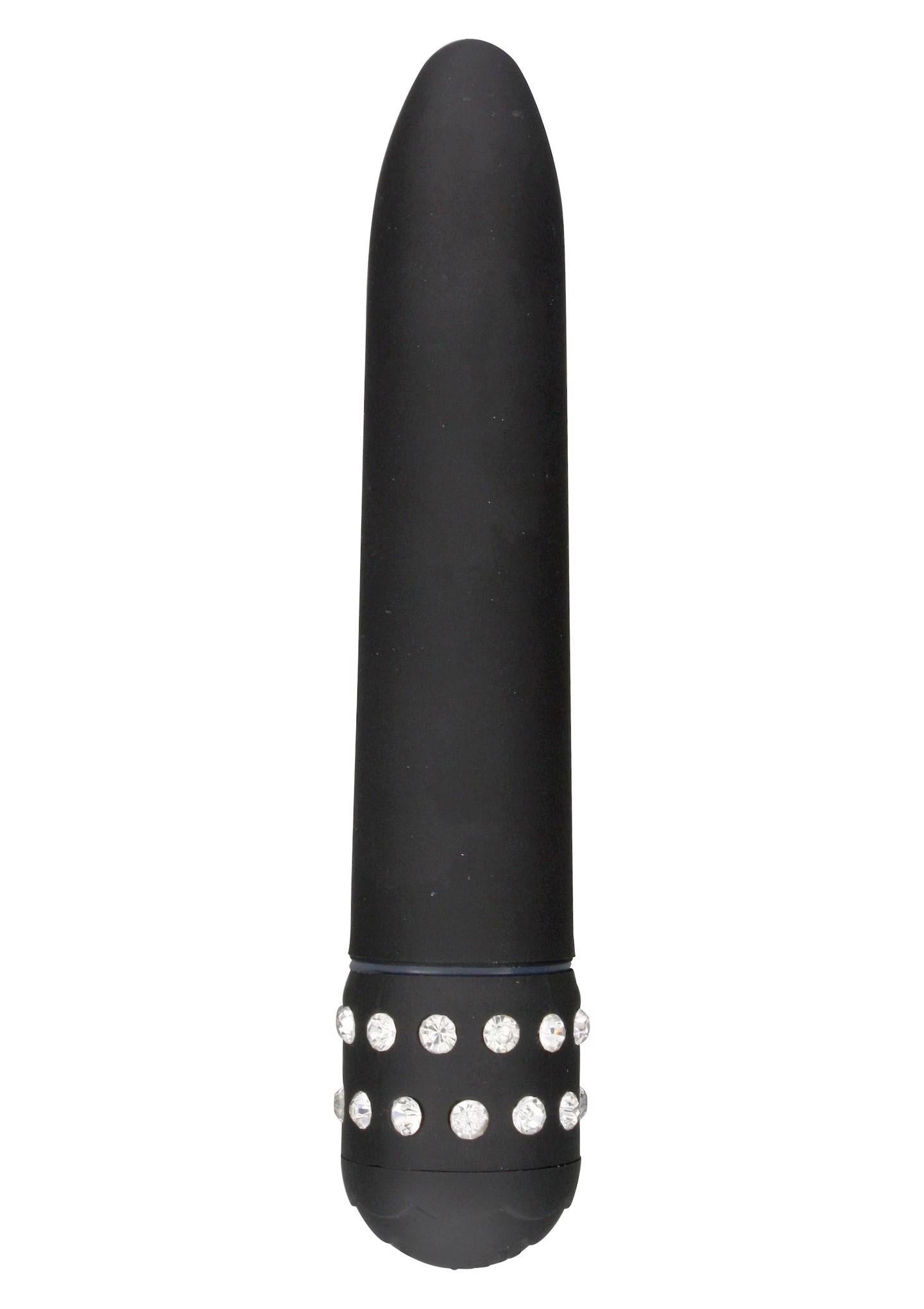 1-Smukły gładki klasyczny wibrator kryształki 15cm-1