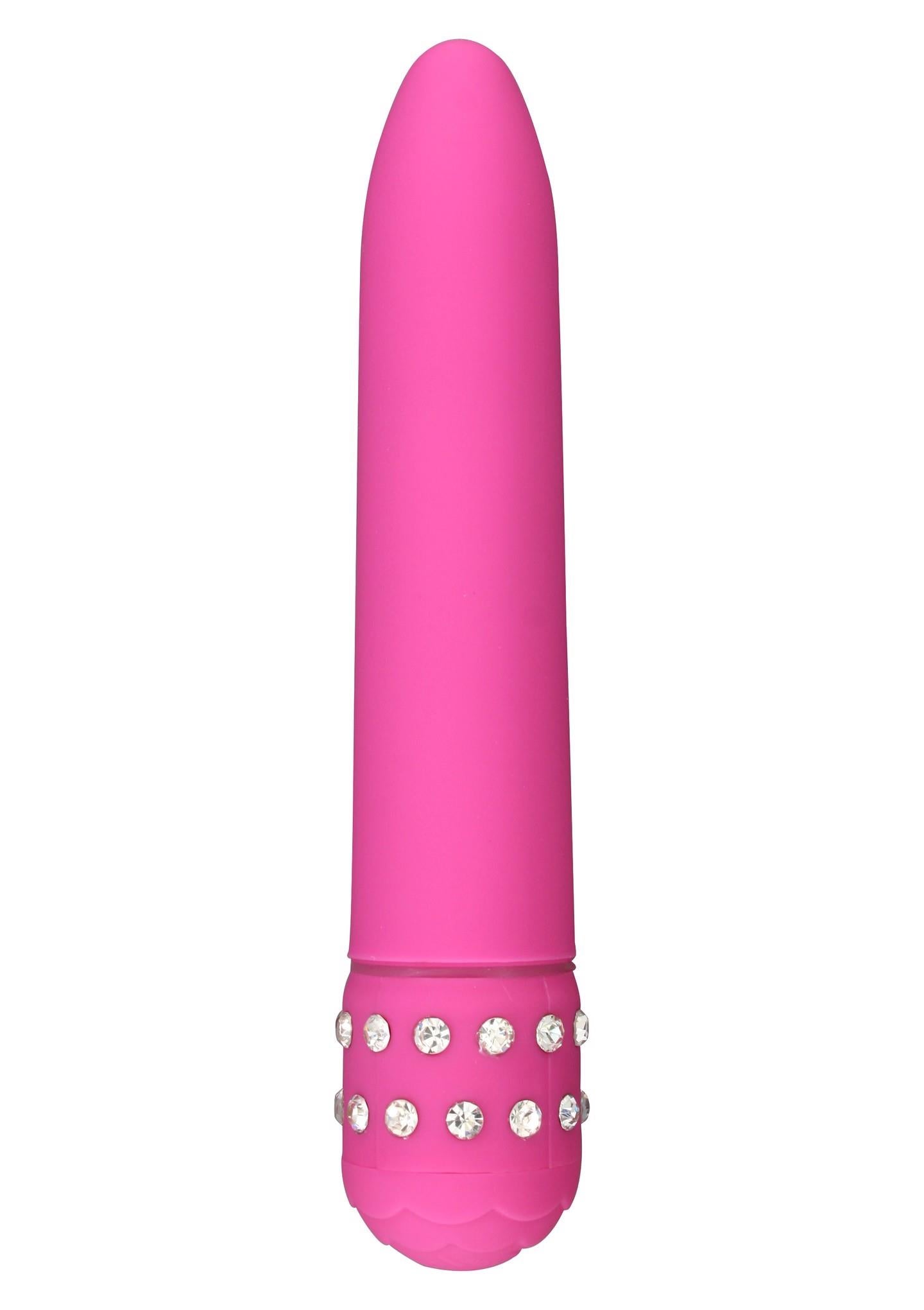 1-Smukły gładki klasyczny wibrator kryształki 15cm-1