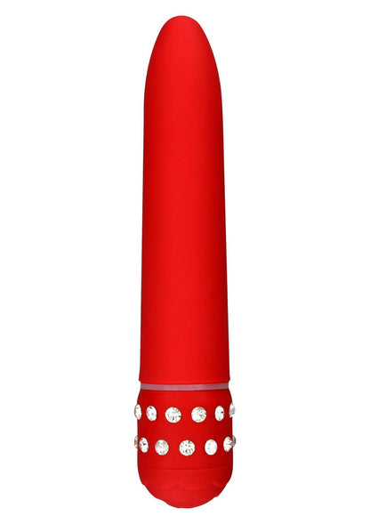 1-Smukły gładki klasyczny wibrator kryształki 15cm-1