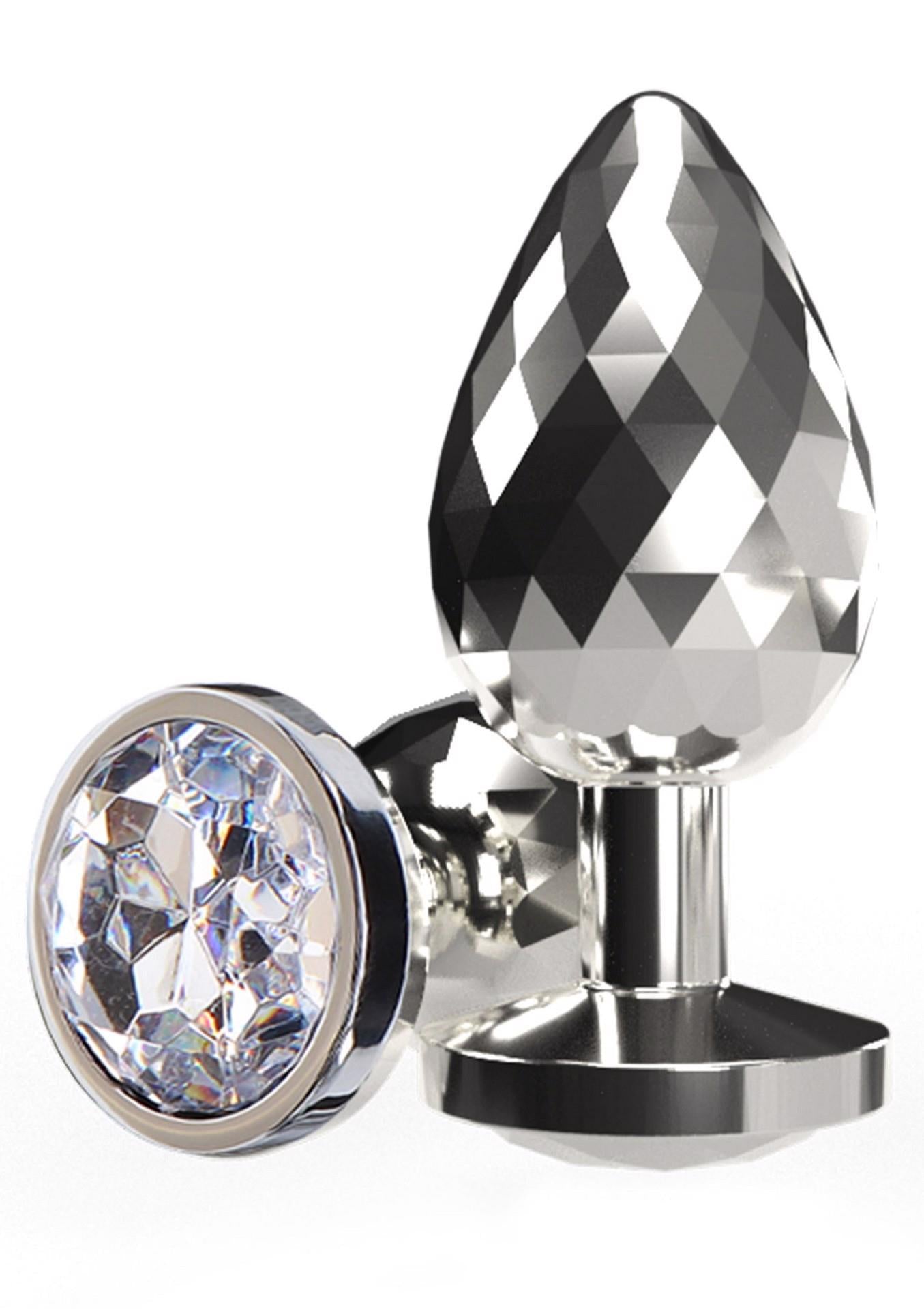 1-Disco Diamond Plug Large Silver-1