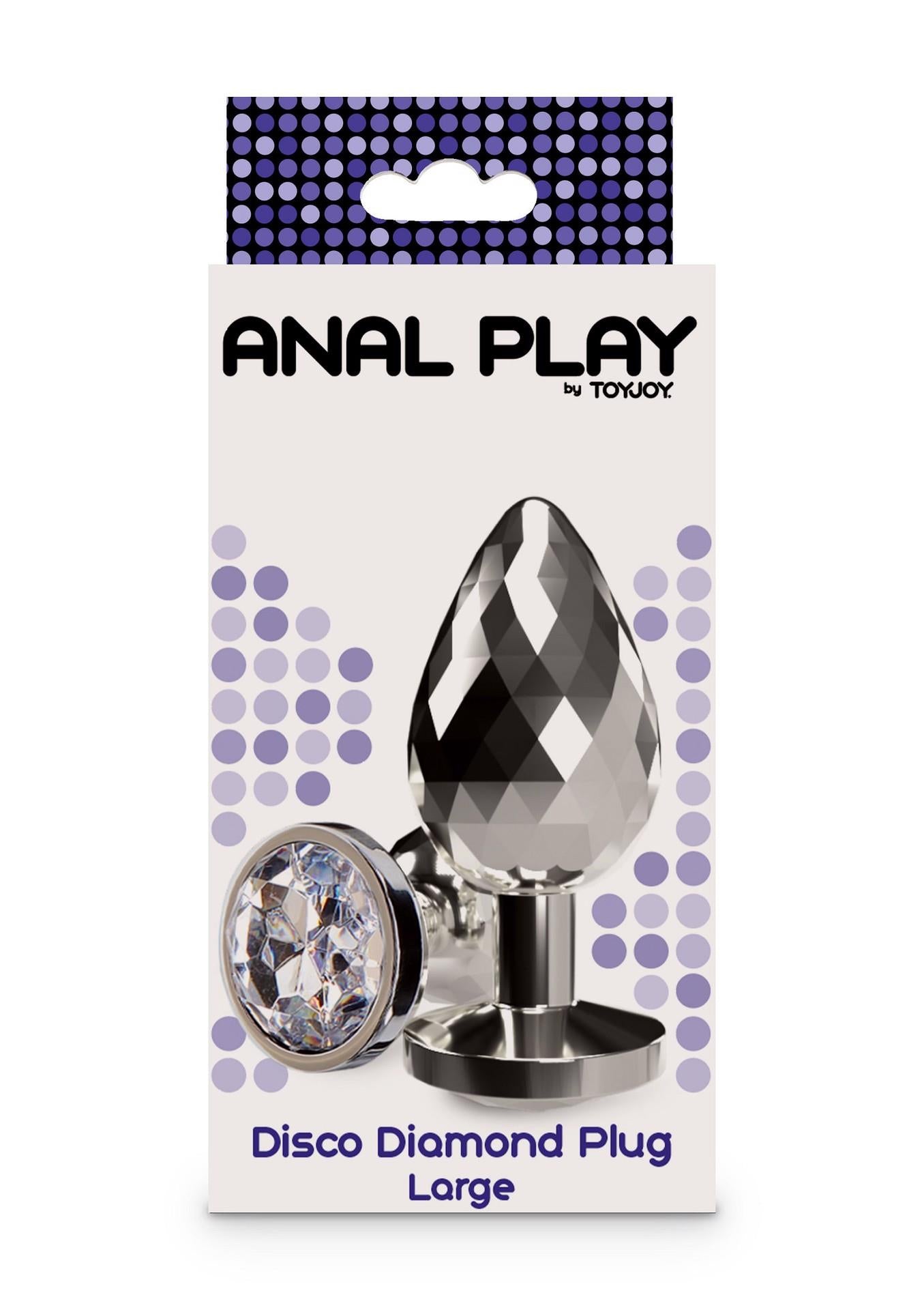 2-Disco Diamond Plug Large Silver-2