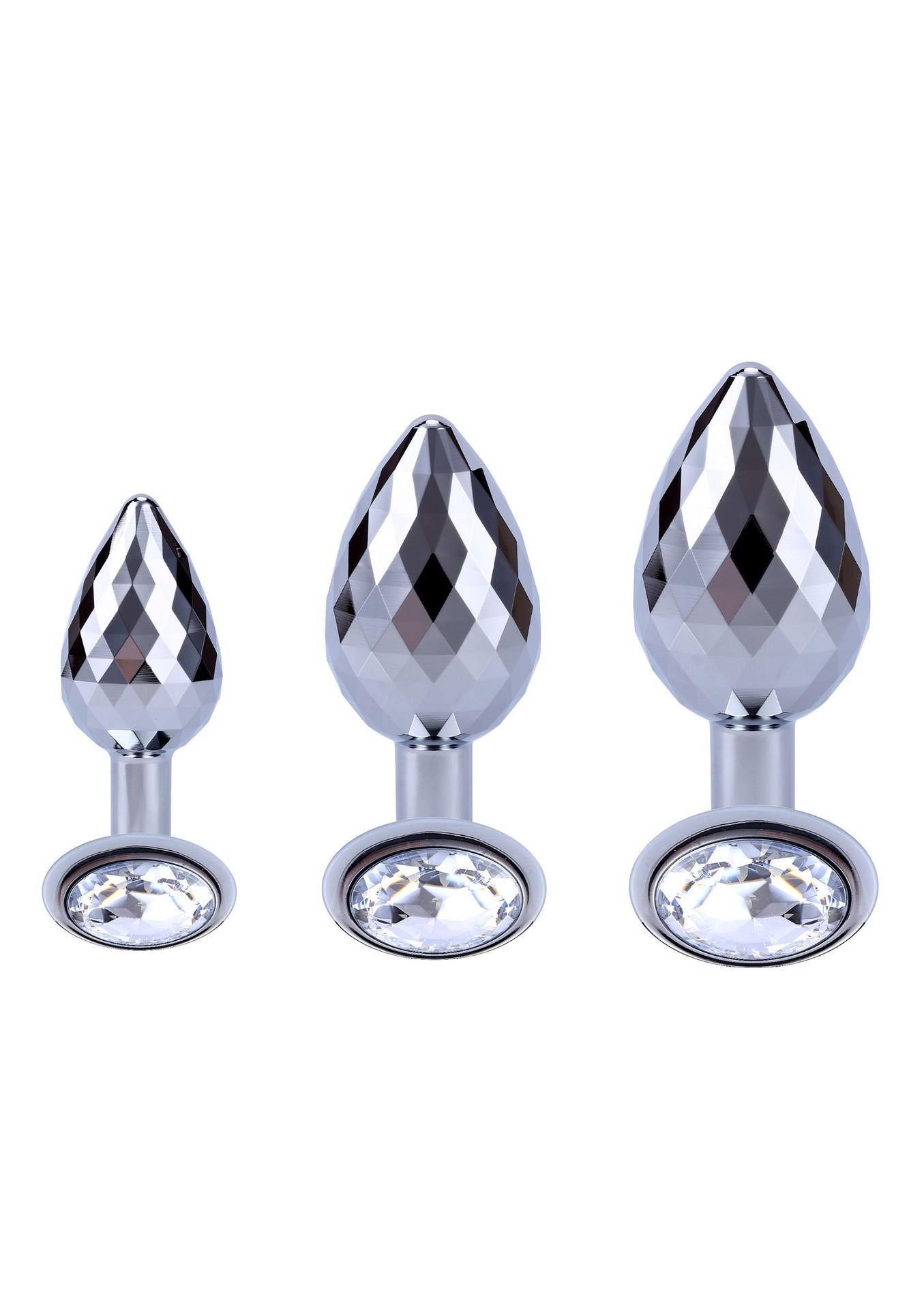 5-Disco Diamond Plug Large Silver-5