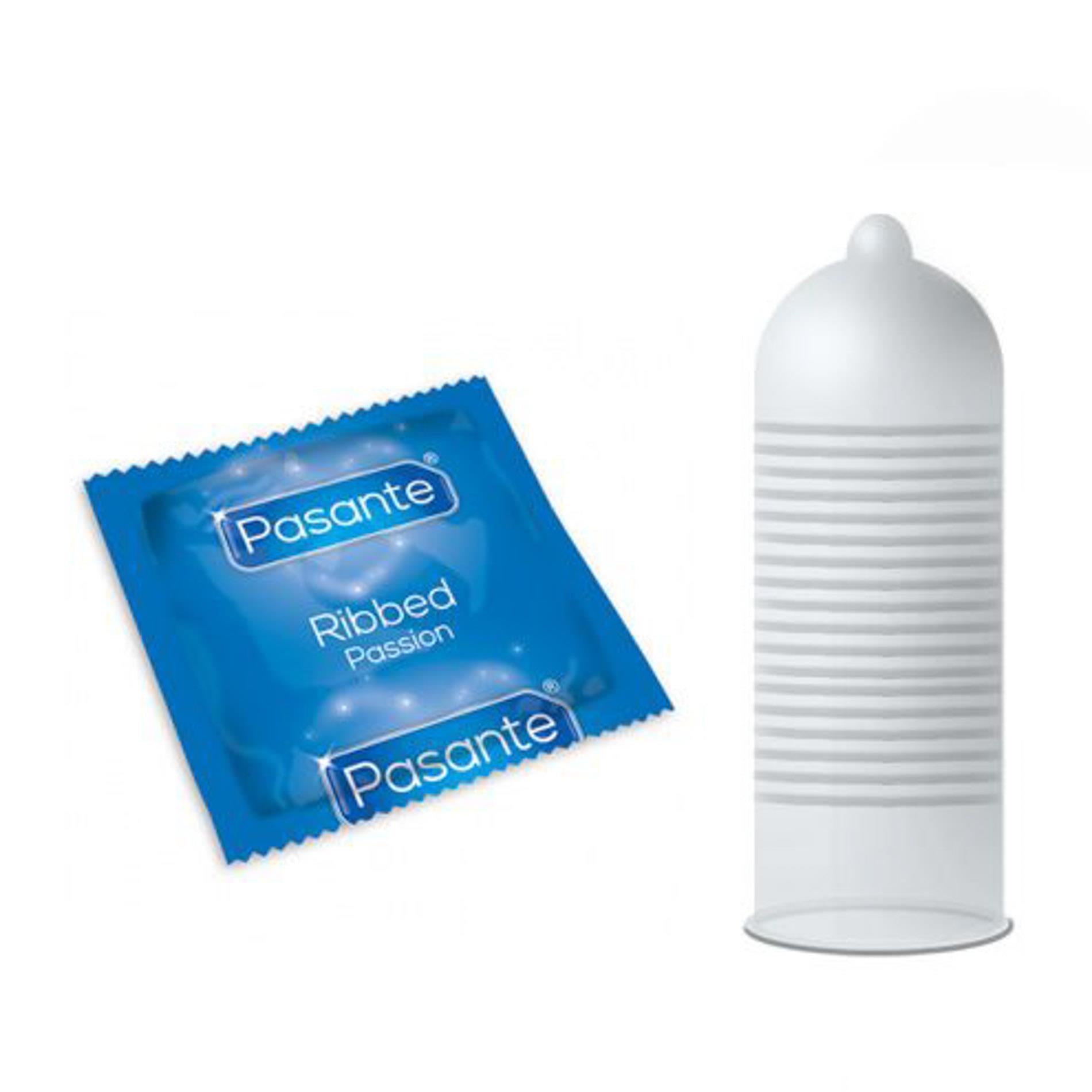3-Pasante Ribbed/Passion Condoms Bulk Packs 144 pcs-3