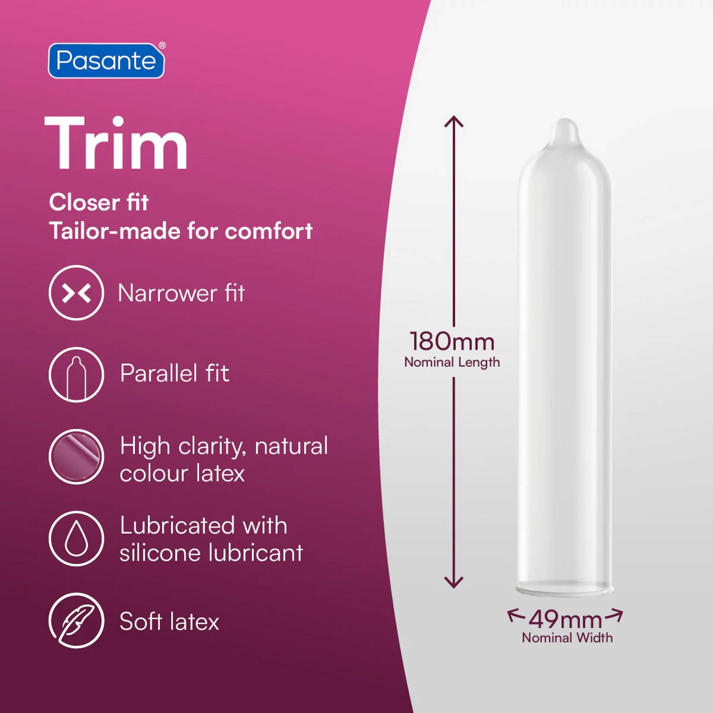 3-Pasante Trim Condoms 3 pcs-3