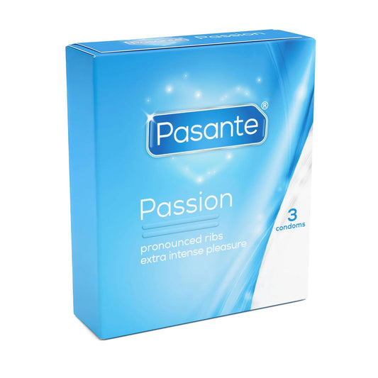 1-Pasante Ribbed/Passion Condoms  3 pcs-1