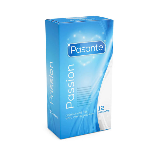 1-Pasante Ribbed/Passion Condoms 12 pcs-1