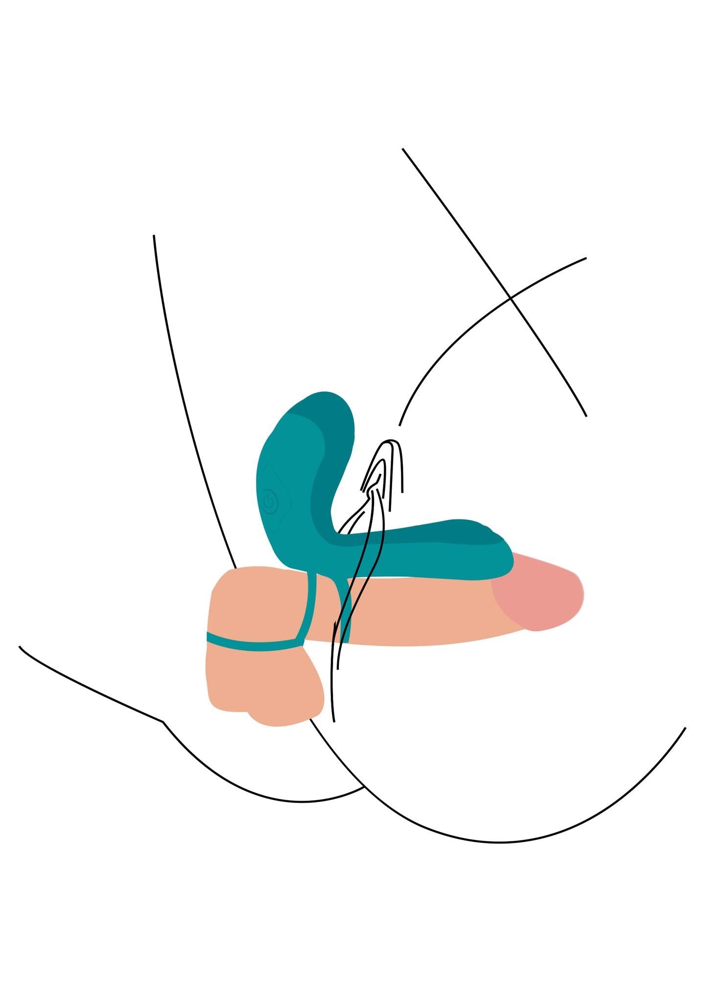 4-Couples Vibrator Ring Green-4