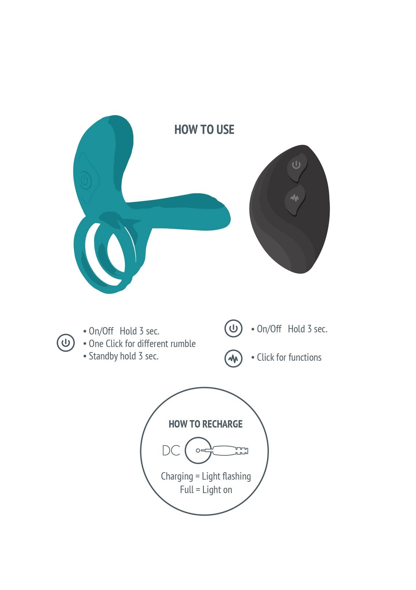 5-Couples Vibrator Ring Green-5