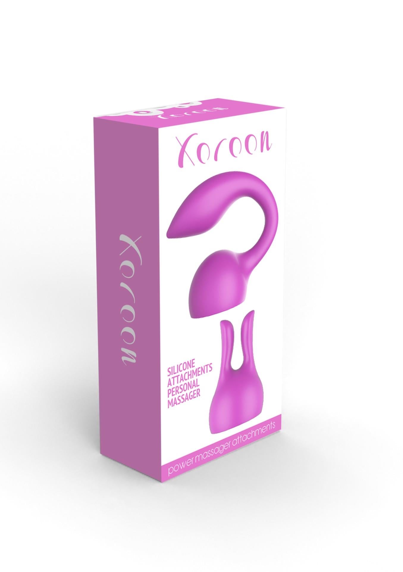 2-Attachments Personal Massager Fuchsia-2