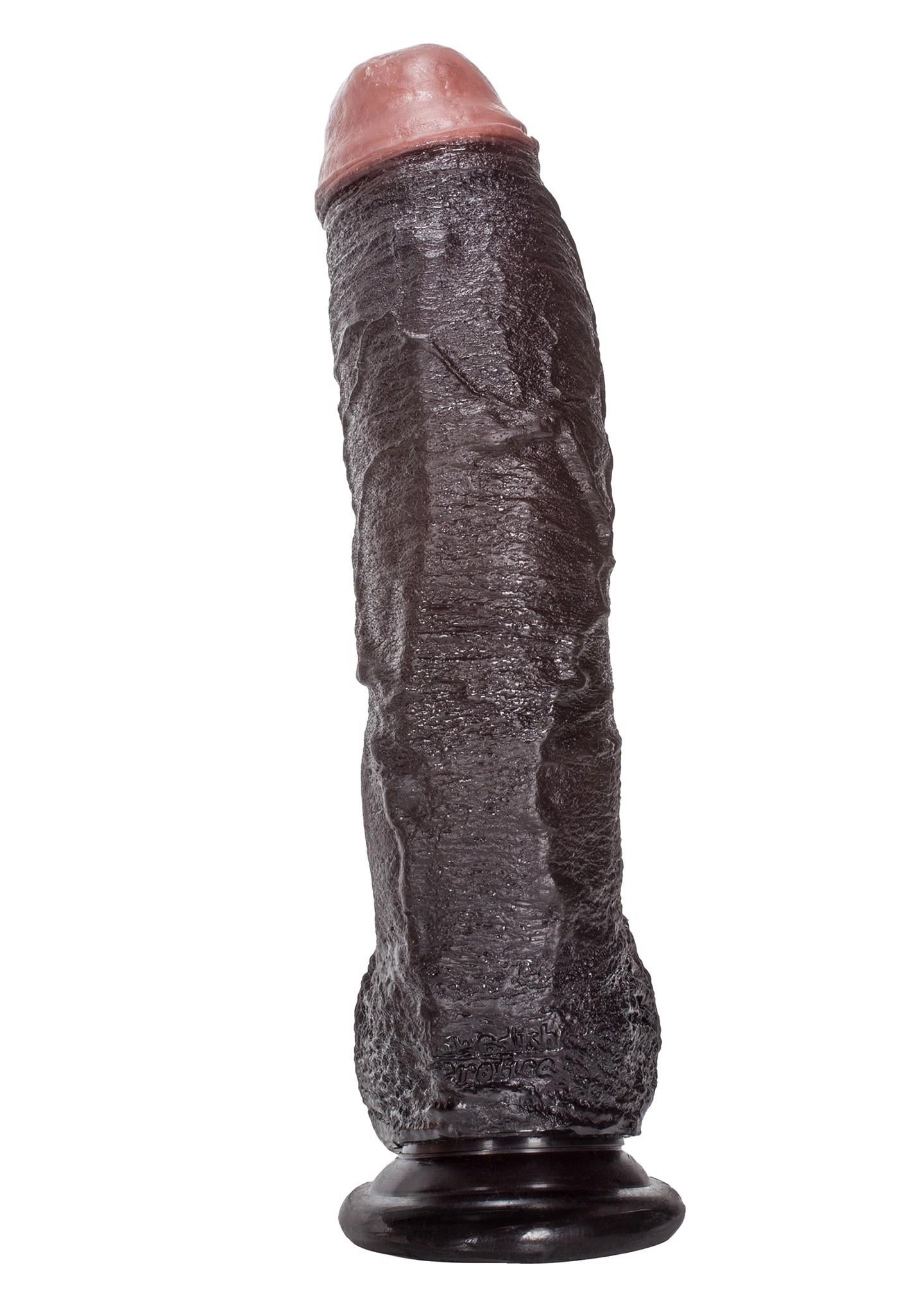 7-Zagięty sztuczny penis z przyssawką żylasty19 cm-7