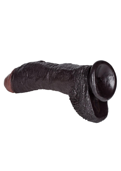 9-Zagięty sztuczny penis z przyssawką żylasty19 cm-9
