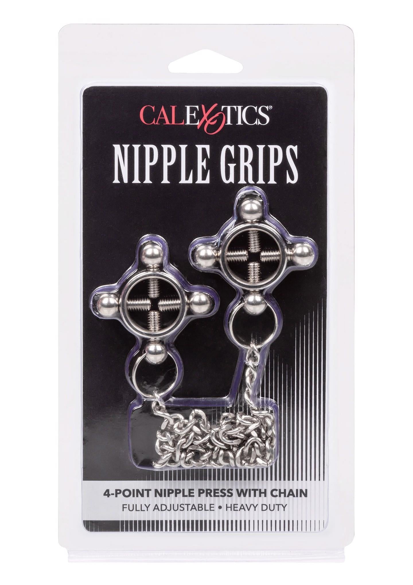 2-4 Point Nipple Press w Chain Black-2