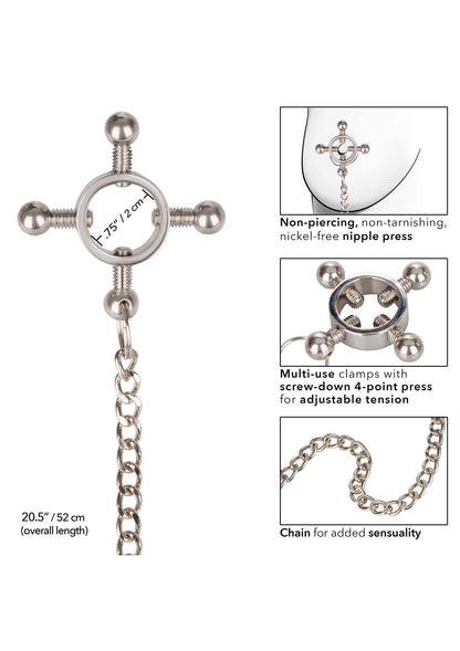 5-4 Point Nipple Press w Chain Black-5