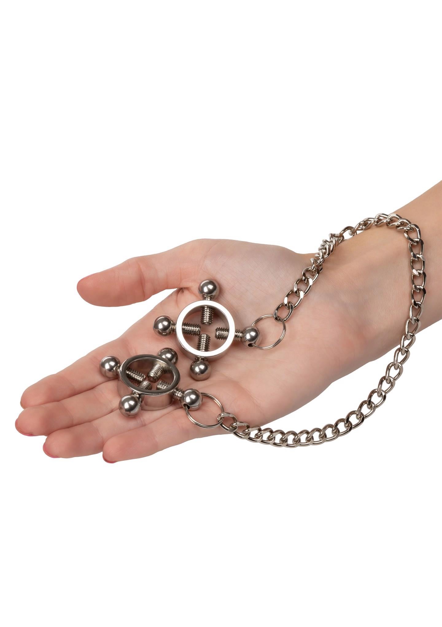 4-4 Point Nipple Press w Chain Black-4