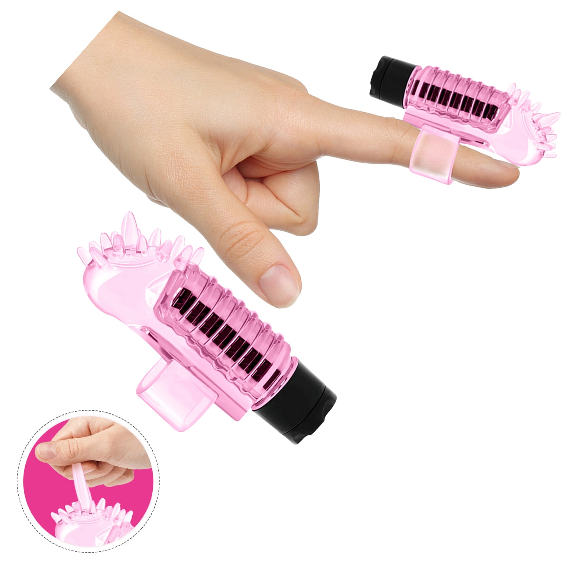 1-Wibrator mini na palec masażer łechtaczki różowy-1