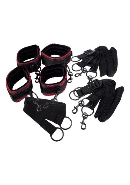 1-Zestaw bdsm bondage pasy do przypinania do łóżka-1
