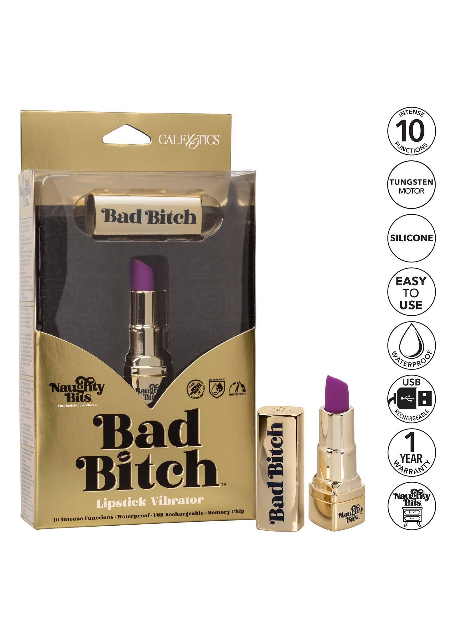 9-Bad Bitch Lipstick Vibrator Gold-9
