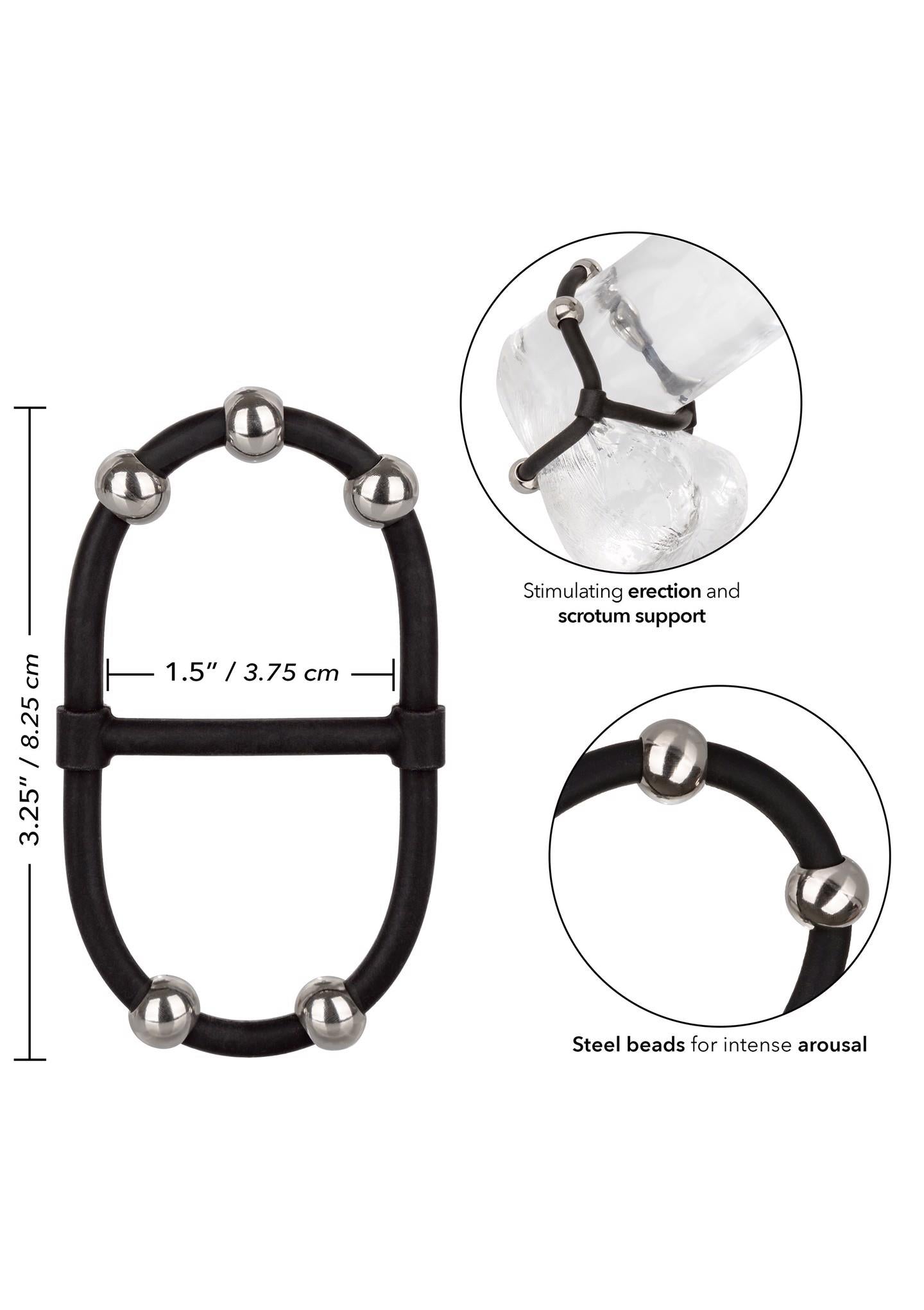 3-Beaded Dual Silicone Maximizer Black-3