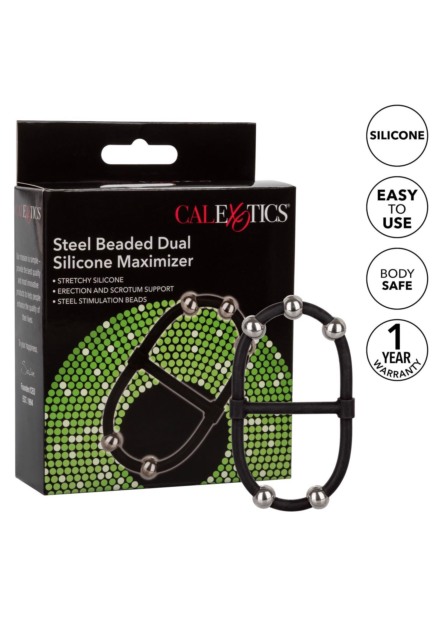 4-Beaded Dual Silicone Maximizer Black-4